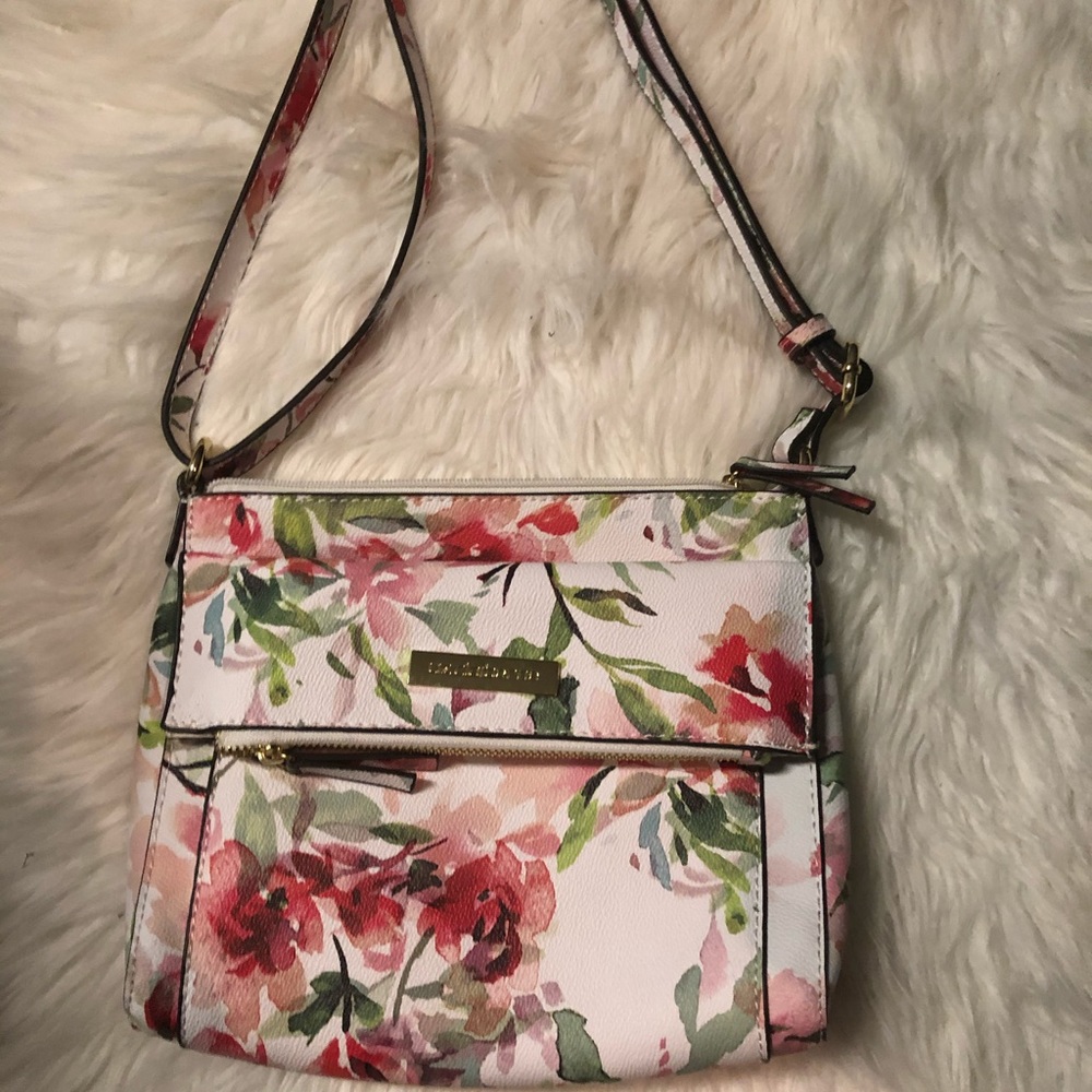 Liz Claiborne floral crossbody bag.